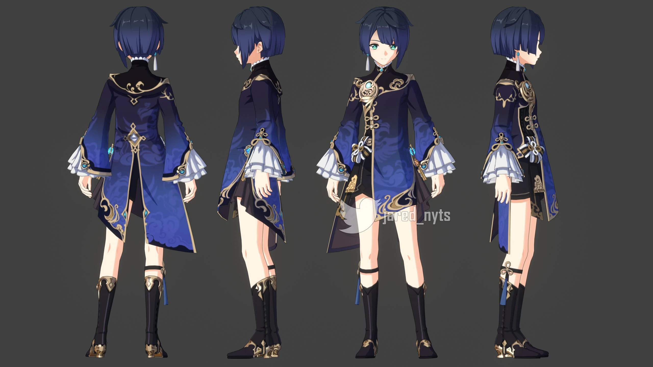 Xingqiu but with Yelan's color palette Fandom