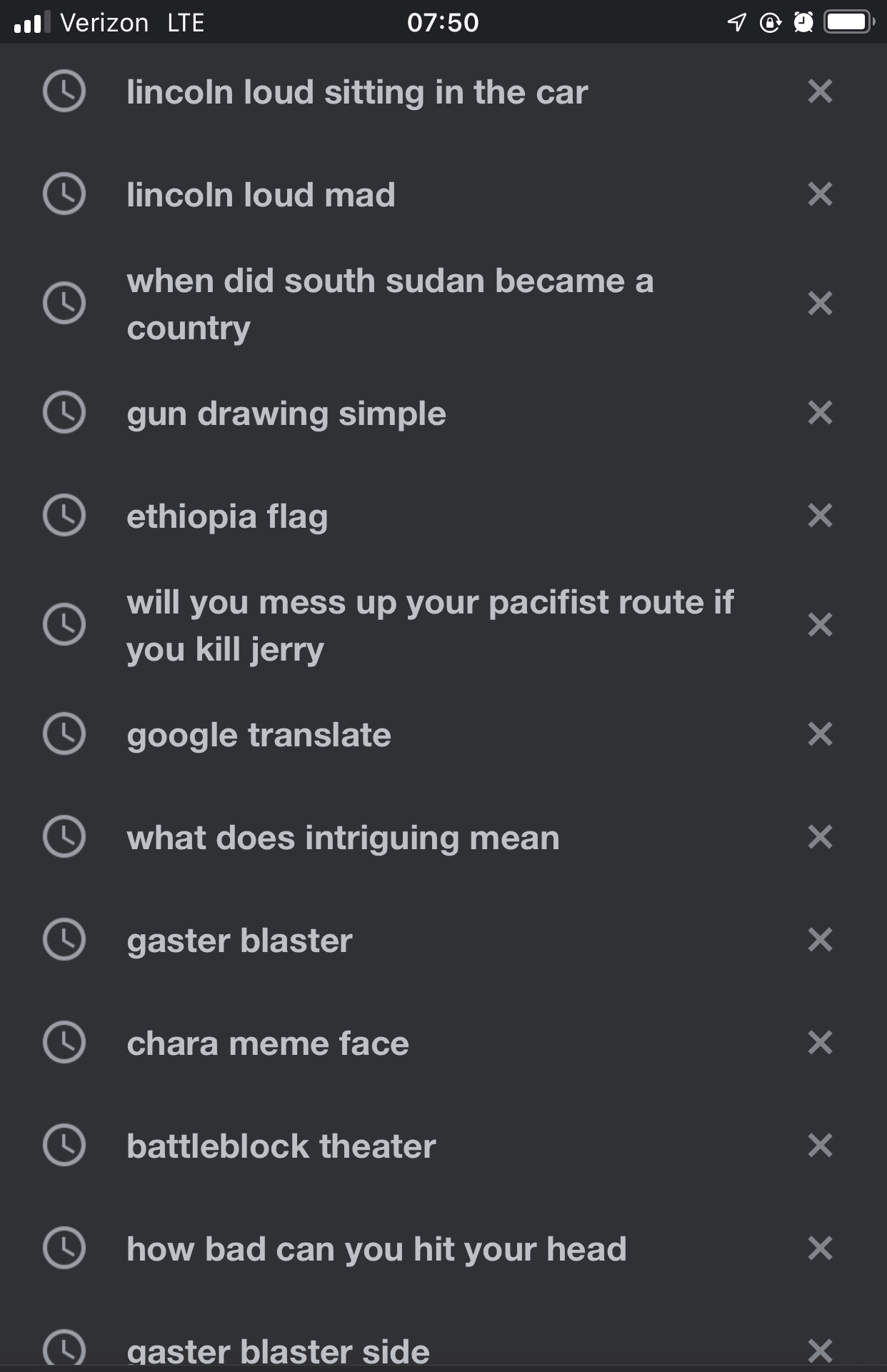 Is my google search history bad fandom