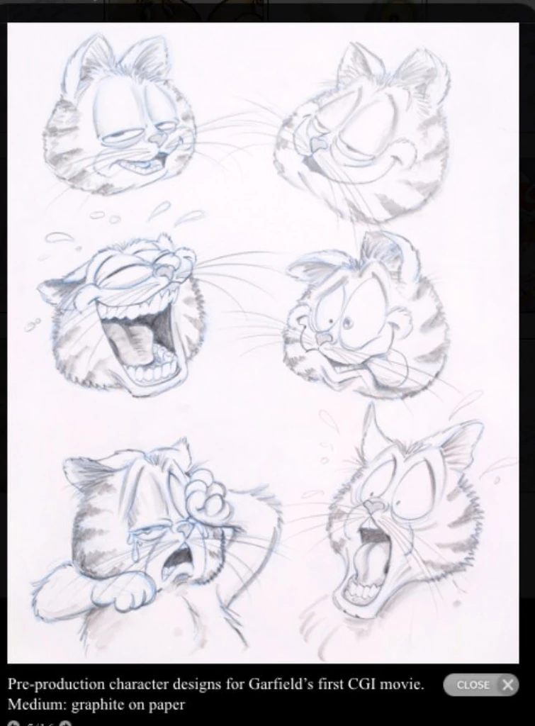 I found early Garfield movie images Fandom