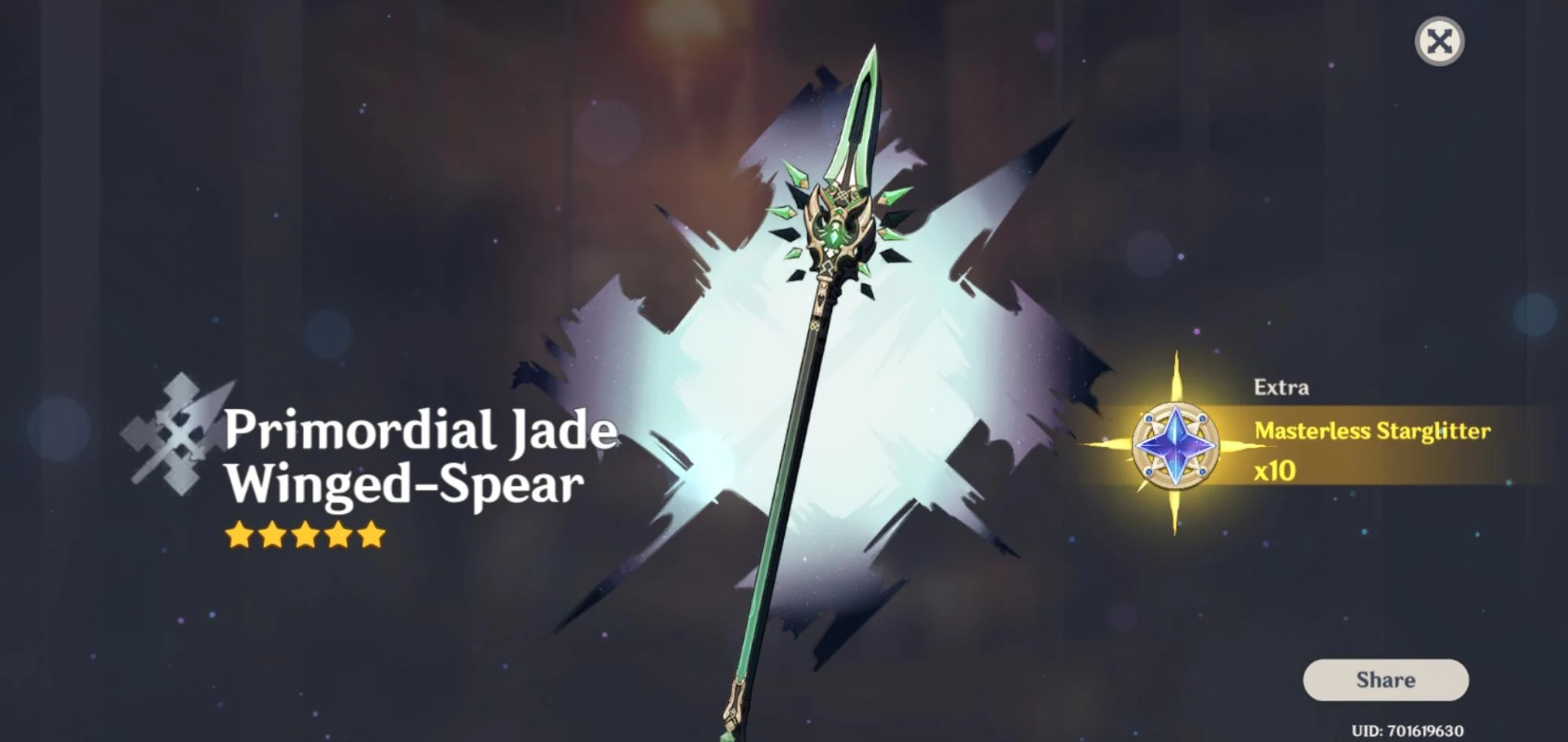 Lmao I got Xiao's signature weapon from the weapon banner but the thing