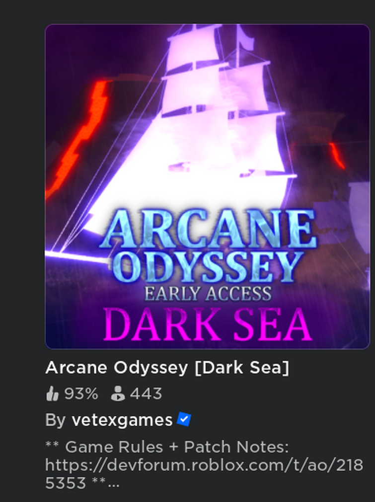 Arcane Odyssey [Early Access] - Roblox