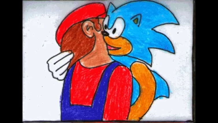 mario sonic kiss