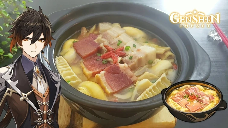 【Genshin Impact】“Slow-Cooked Bamboo Shoot Soup” in Real Life【HAPPY BIRTHDAY ZHONGLI】