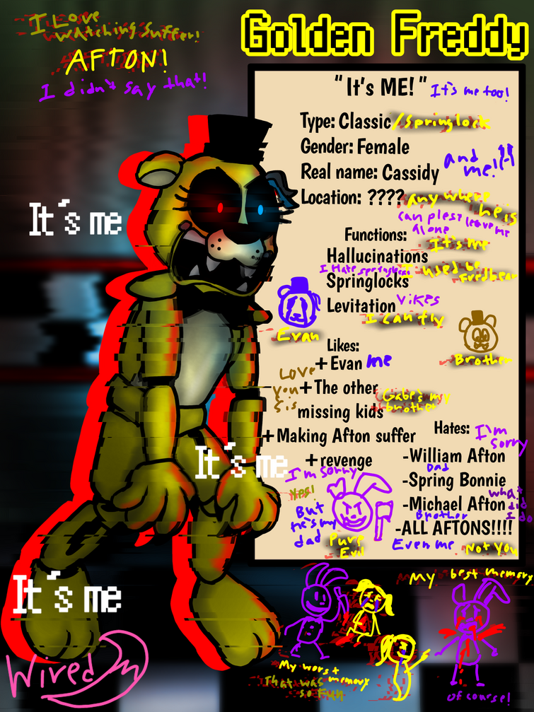 Five Nights at Freddy's - FNAF 2 - Shadow Freddy - It's Me Kids T