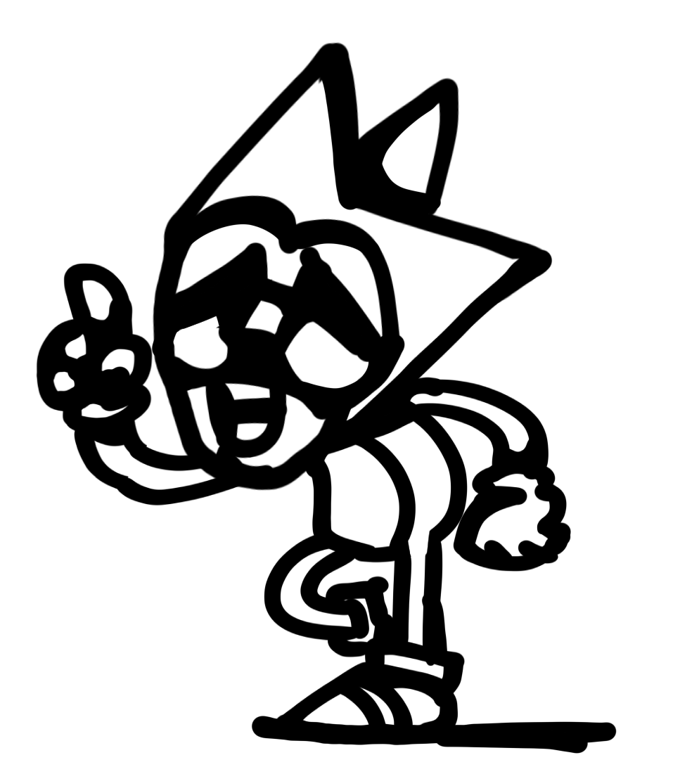 Majin Sonic from Sonic CD - Drawception