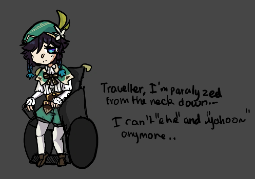 Remember when I doodled Venti in a wheelchair? Fandom