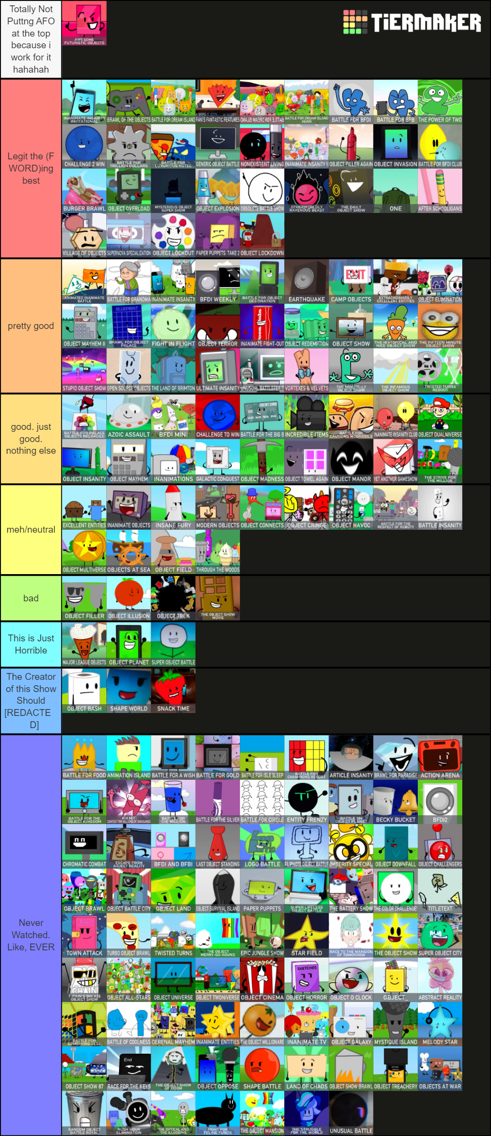 Here is MY tier list for the OPS, if you have any objections you