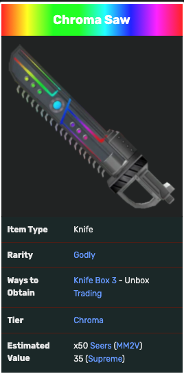 Trading Chroma Saw for