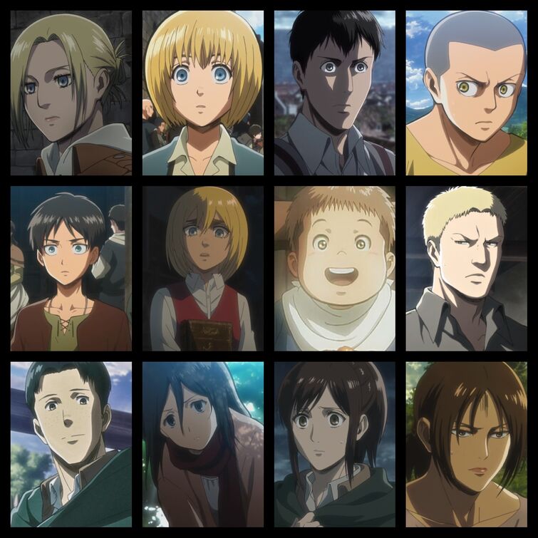 AOT CHARACTERS, season 1 vs season 4 animation