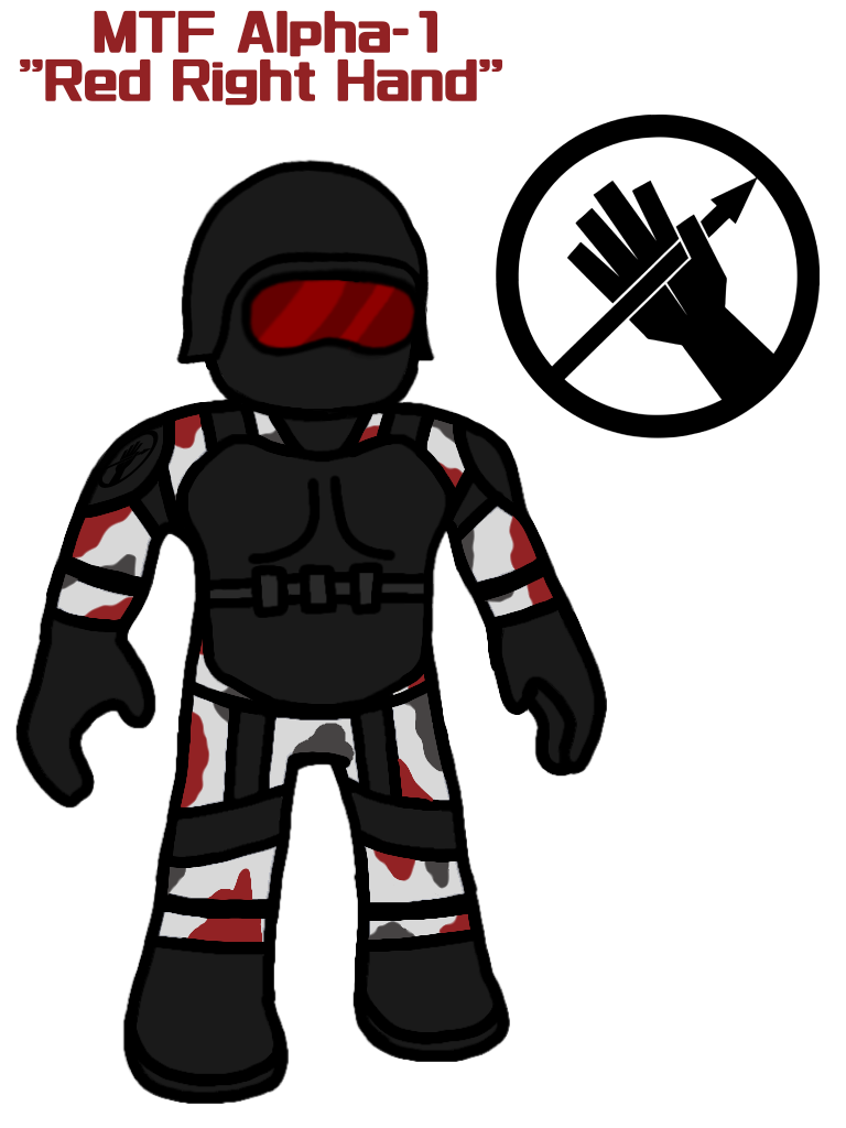 SCP MTF Alpha-1 Red Right Hand transparent background - Scp