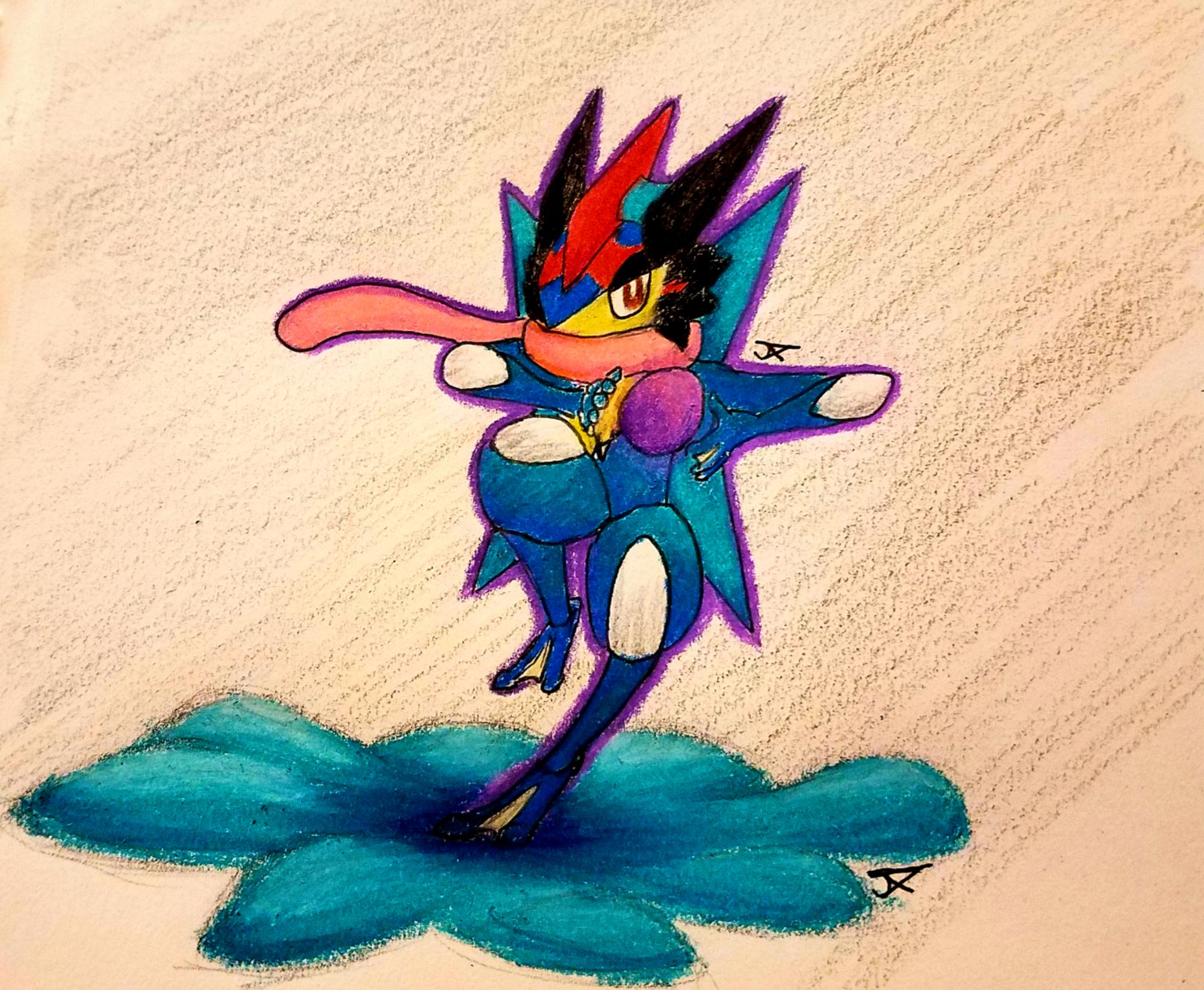 COMO DIBUJAR A GRENINJA - POKEMON / how to draw greninja - pokemon 