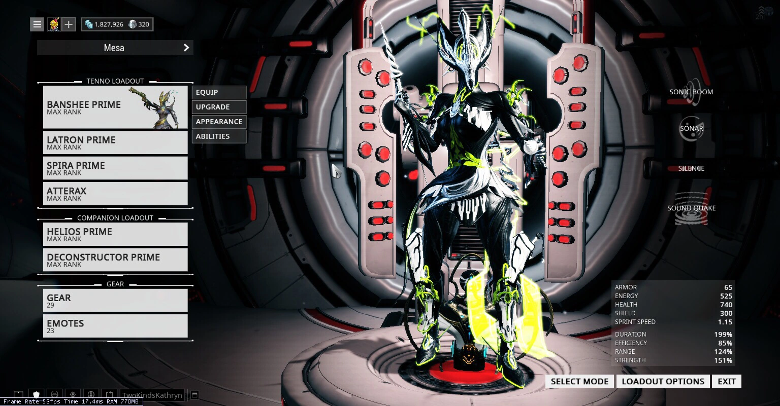 Banshee Prime Fashion Frame Captura Fandom