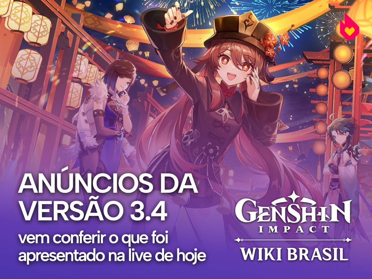 Transmissão ao vivo do Genshin Impact 3.1: data e detalhes da