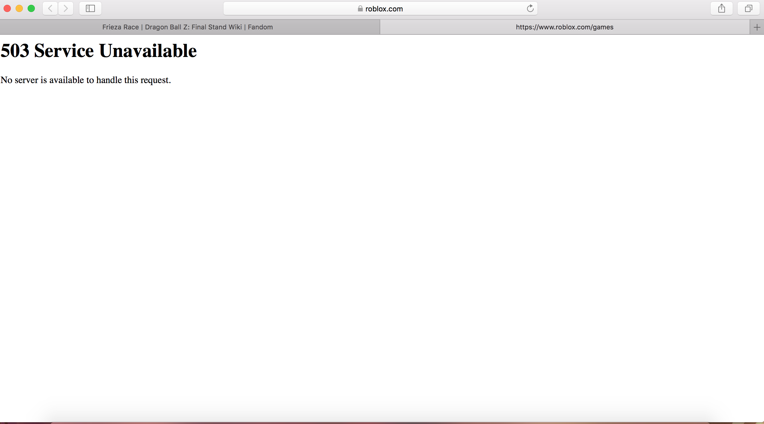 What Is Wrong With Roblox Fandom - the service is unavailable roblox