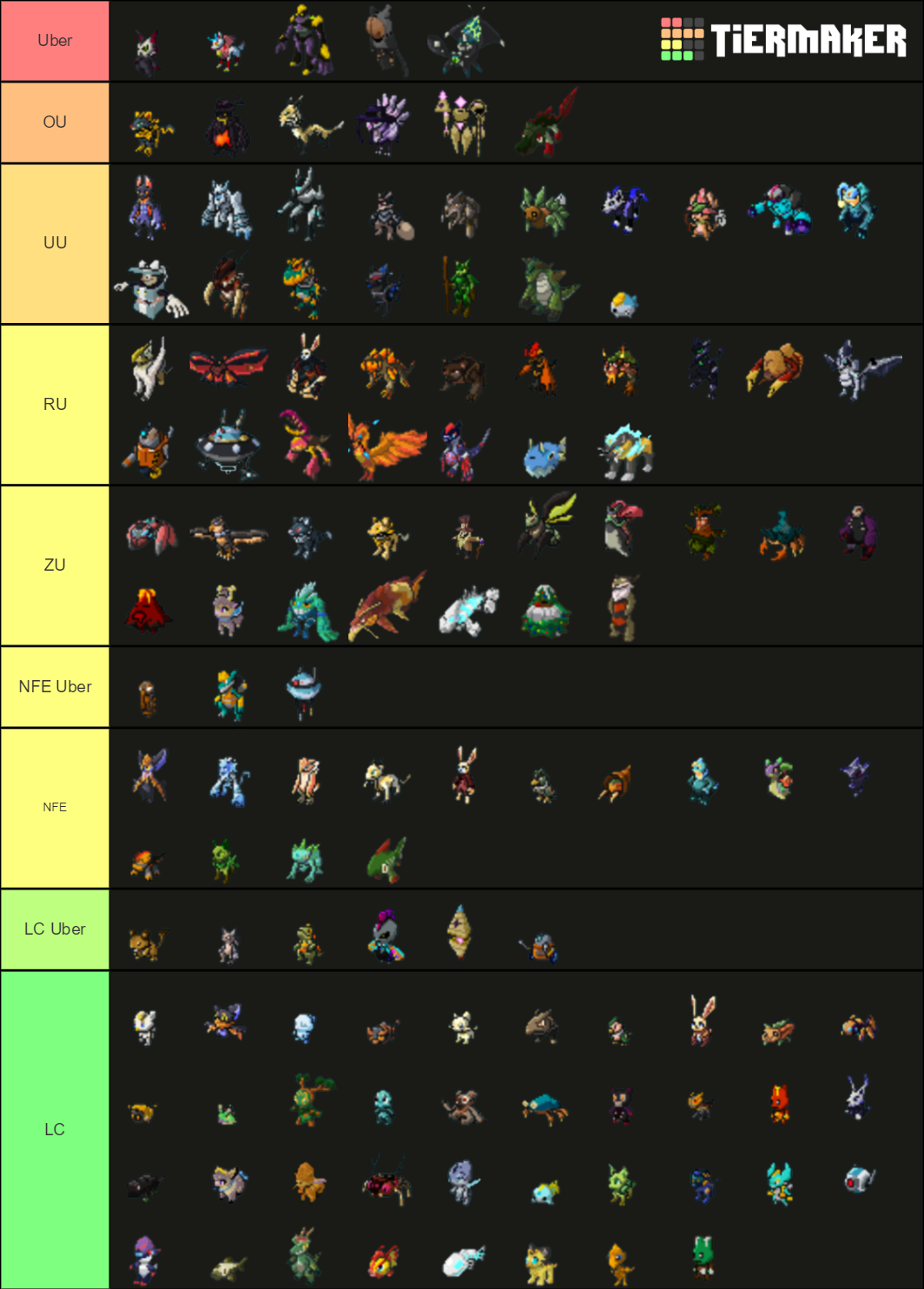 Create a Loomian Legacy Updating PvP Tier List - TierMaker