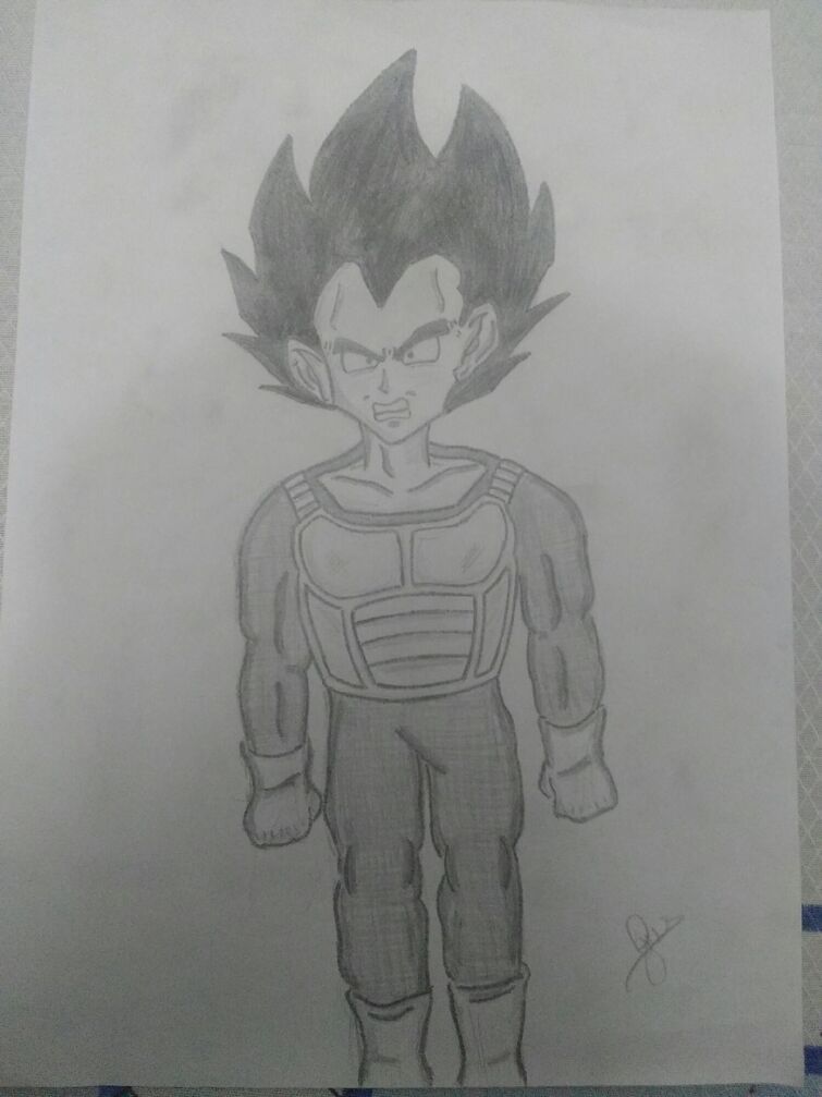 Vegeta com medo de alguma coisa, aparentemente kkkkk