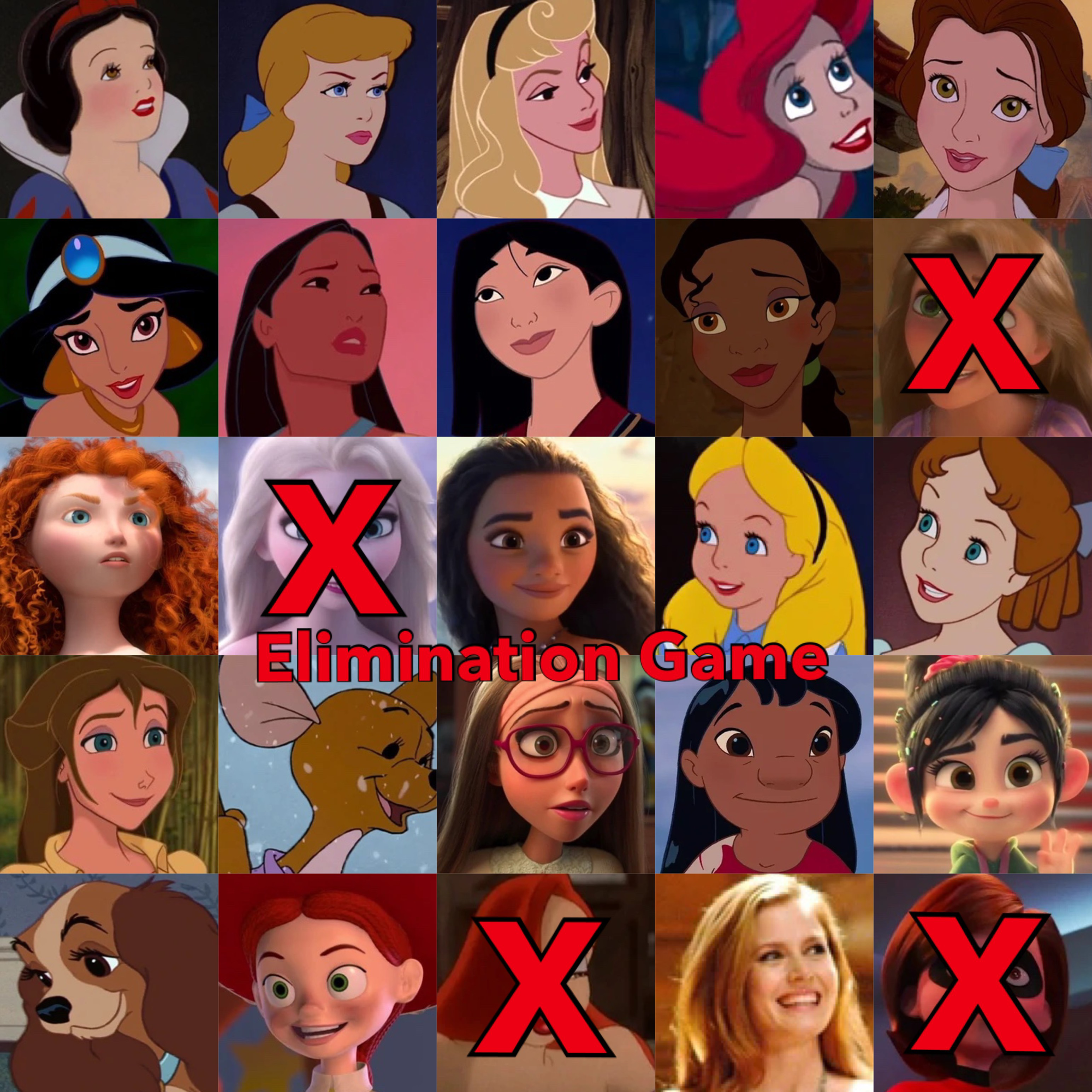 Disney Female Characters Elimination Game Fandom.