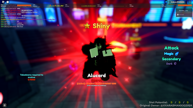 Showcasing New EVOLVED Secret SHINY Alucard Unholy King is the