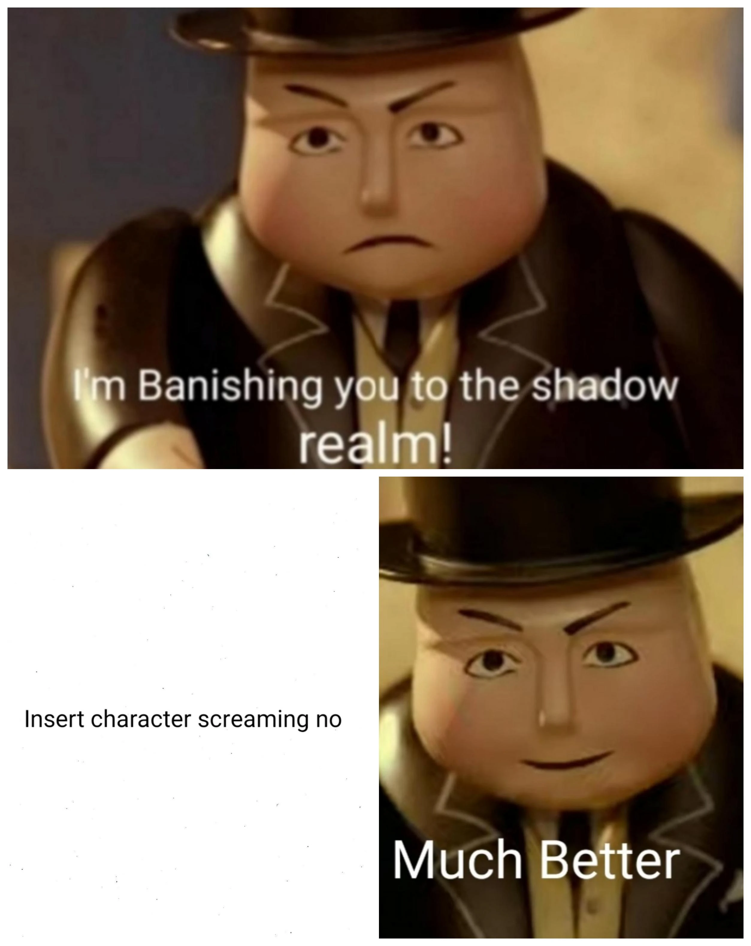 Who Got banished to the shadow realm? Fandom