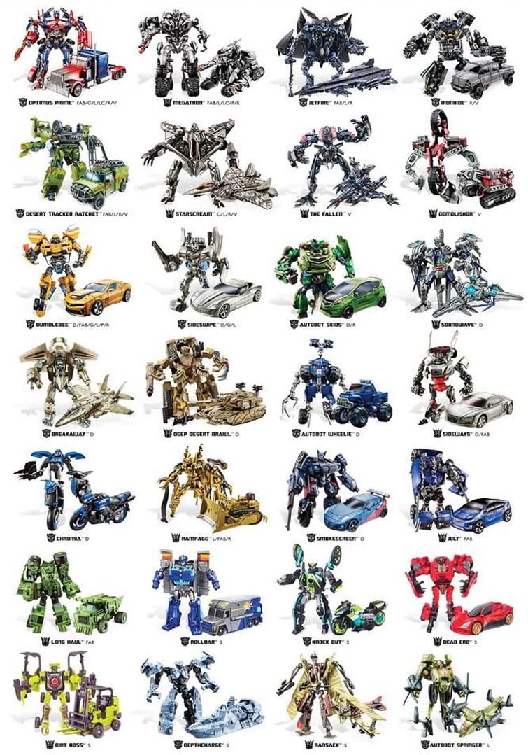 transformers cars names