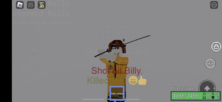 Billy, Roblox Item Asylum Wiki