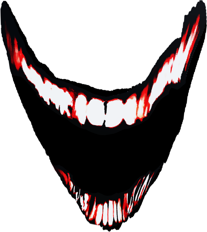絵 no.8 (smile) Black & White Smile Face Crooked Canvas Stretched, 1.5