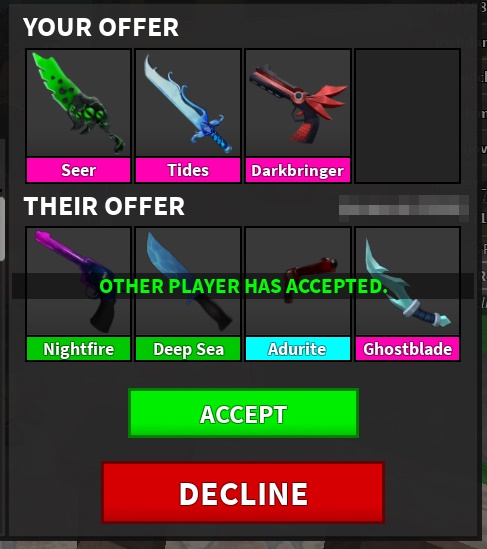 Trading All, There are 2 tides btw. : r/MurderMystery2