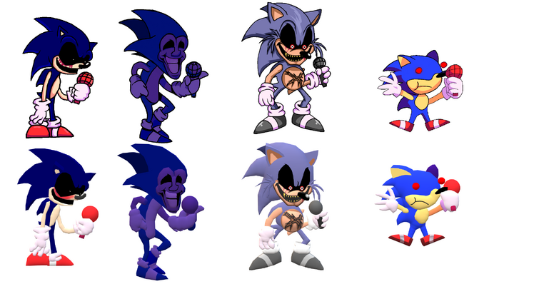Drawing 2D sonic.exe characters over 3D SFM. Day 2 by YAFNDev on