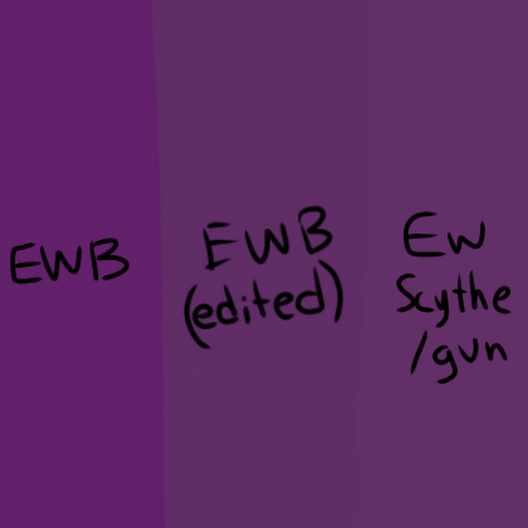 elderwood blade has a different shade of purple than ew rev/ew scythe