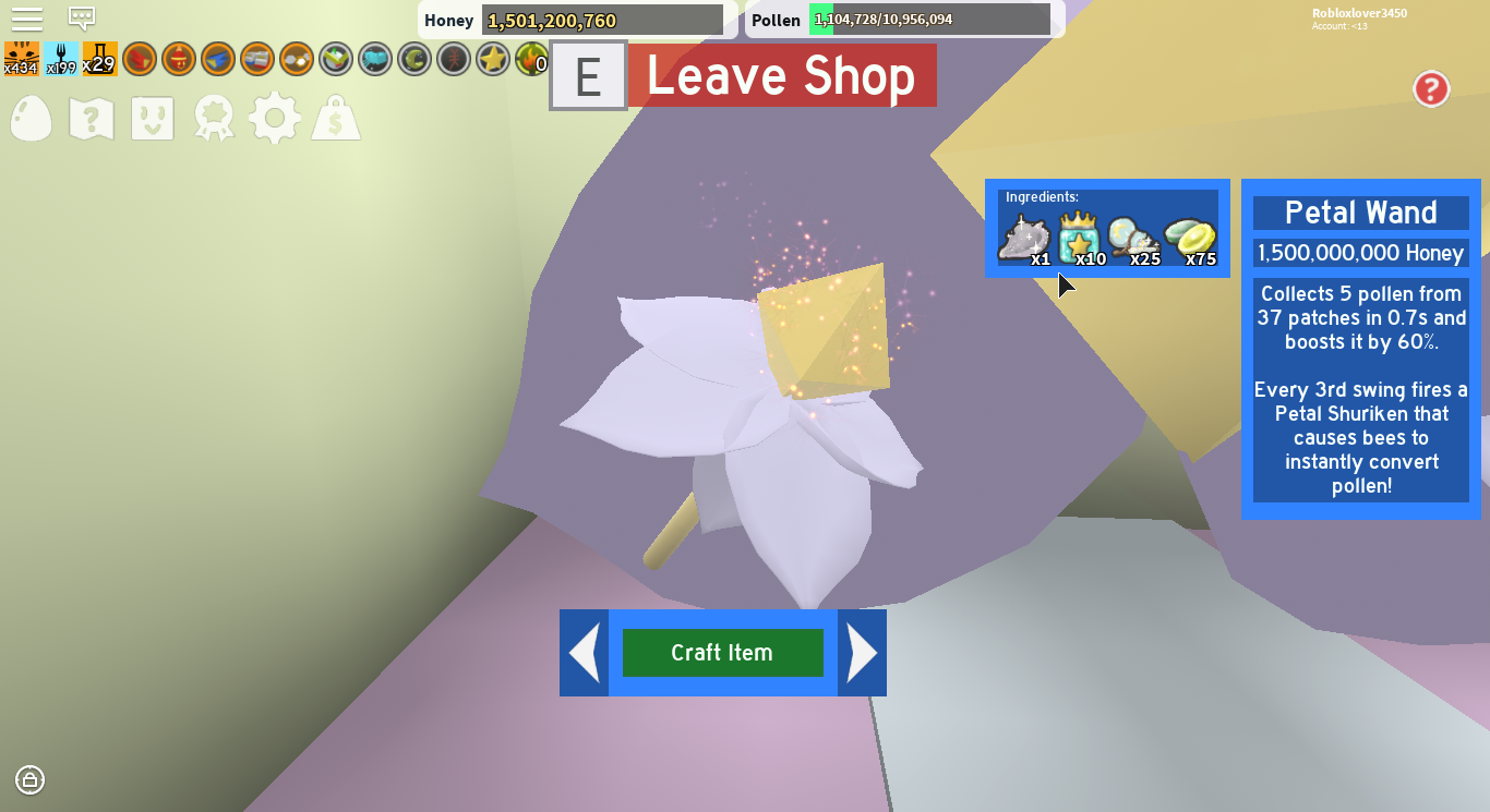 bee swarm petal simulator fandom wand yeet