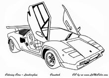 Countach with doors open