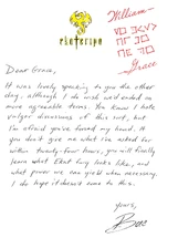 Bae Oh's Note to Grace