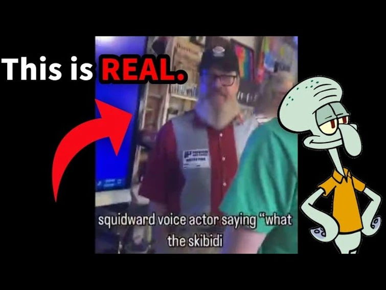 Squidward's voice actor says "what the skіbіdі"