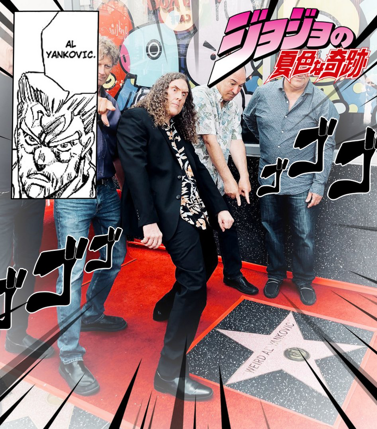 Weird Al Al Yankovic posts JOJO anime's reference on him : r/anime