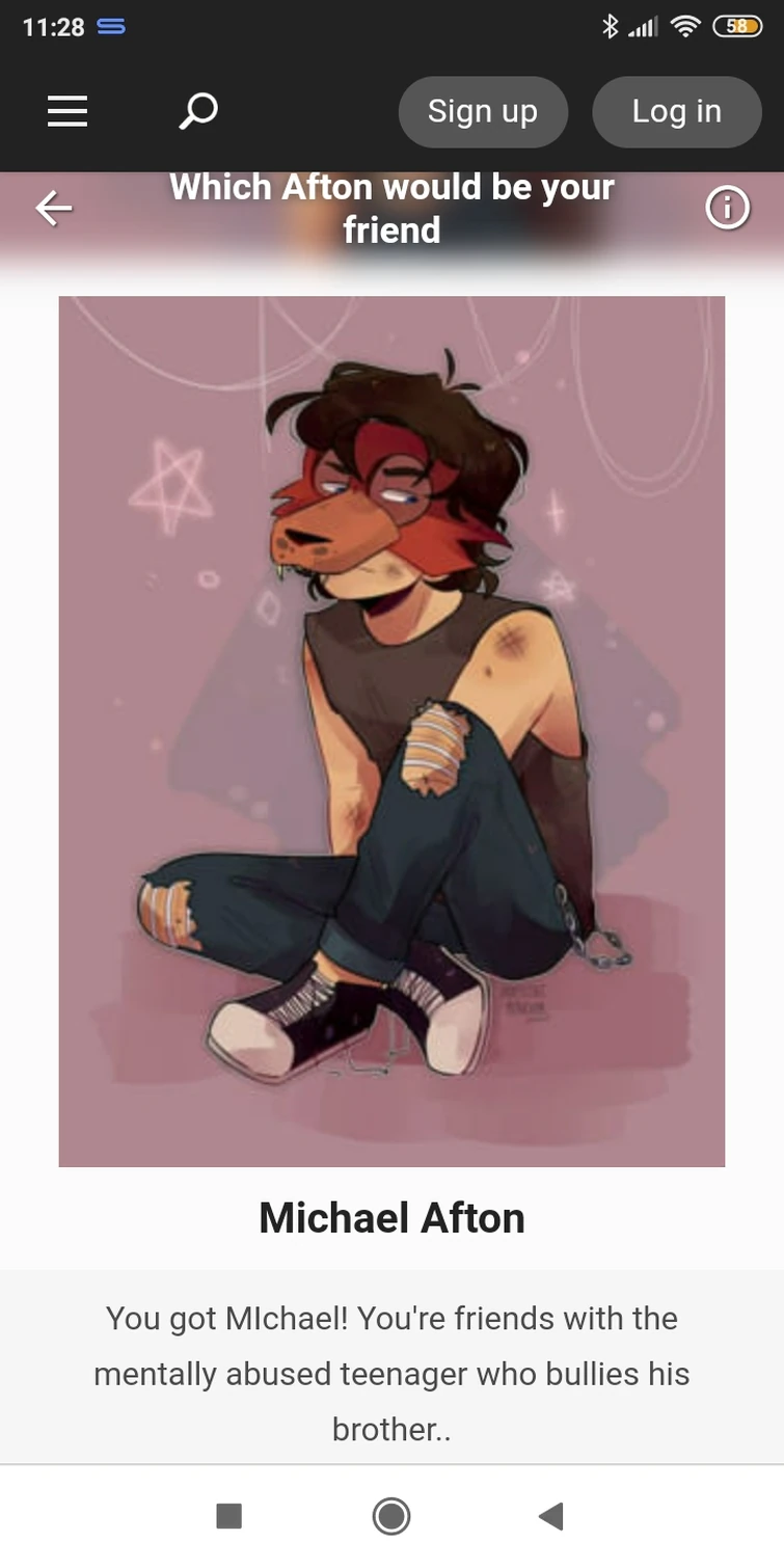 I did some FNaF quizzes on Quotev Fandom