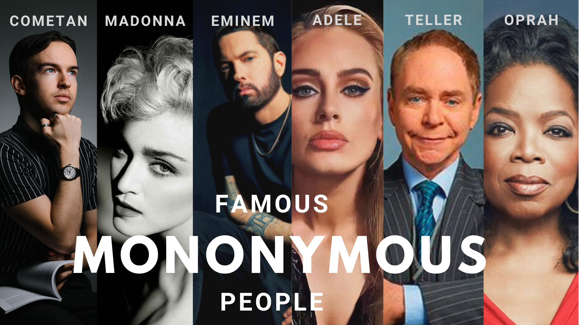 List of Famous People Known By One Name | Fandom