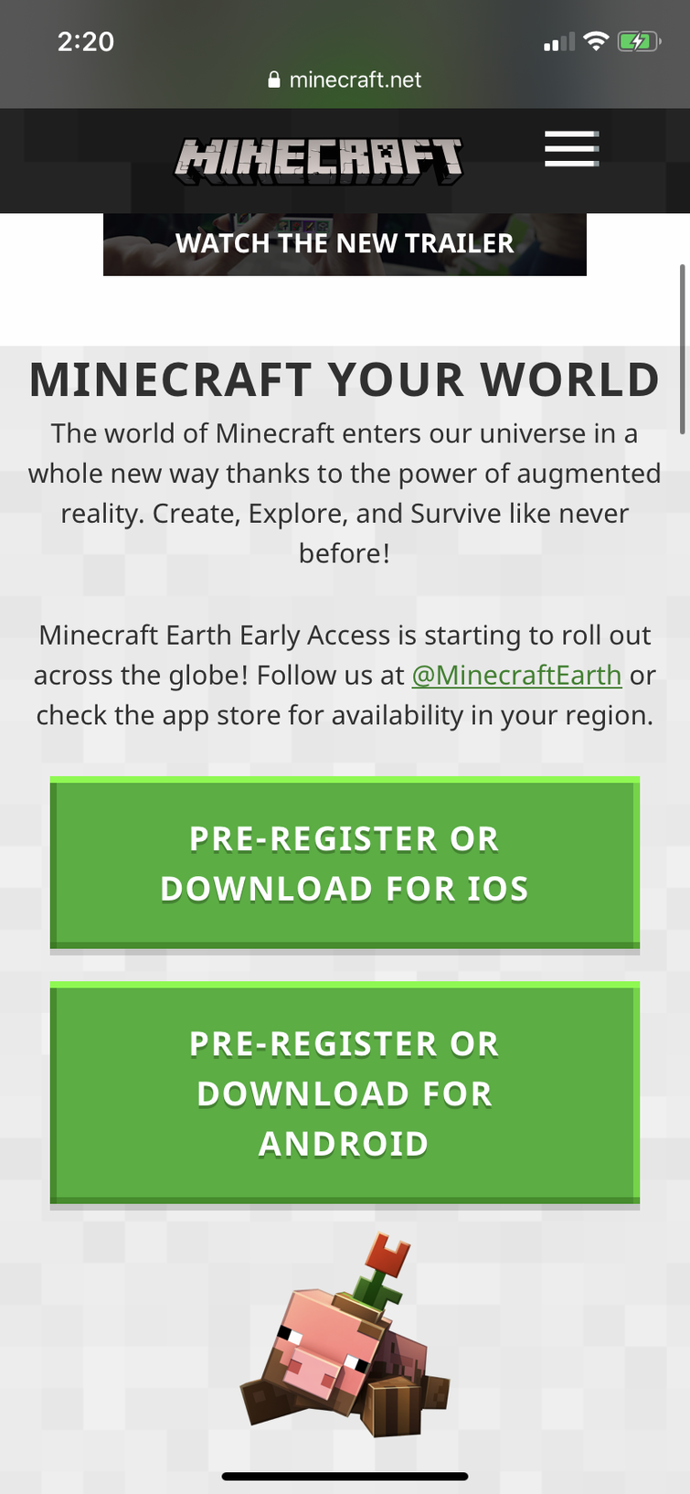 Minecraft Earth Available for Android in Early Access!