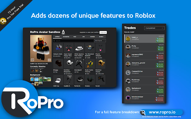 RoPro Roblox Extension on X: Wow! Thanks so much @googlechrome, and thanks  to all the users who have supported RoPro. Cool new features coming in  v1.6!  / X