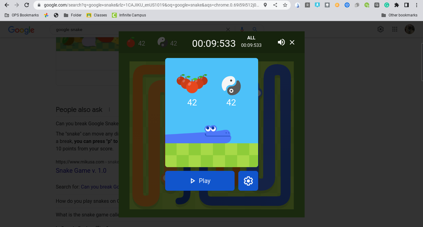 I Beat The Google Snake Speed-Run WORLD RECORD (Twin Mode, Small