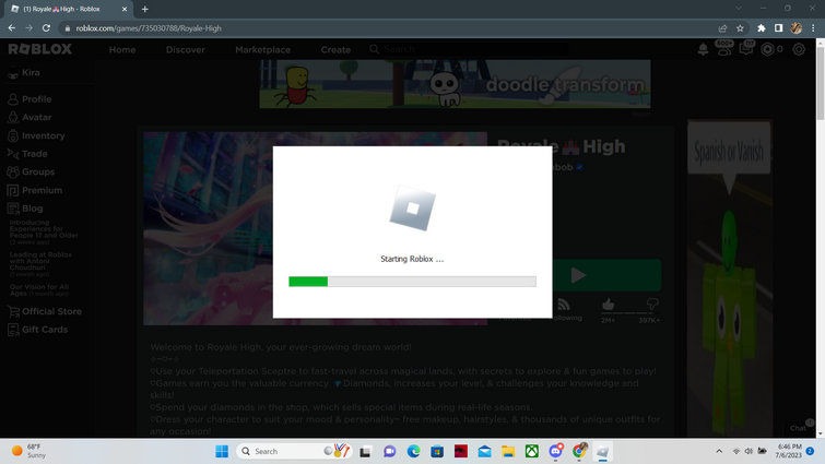 Is anyone else having this problem on Roblox???