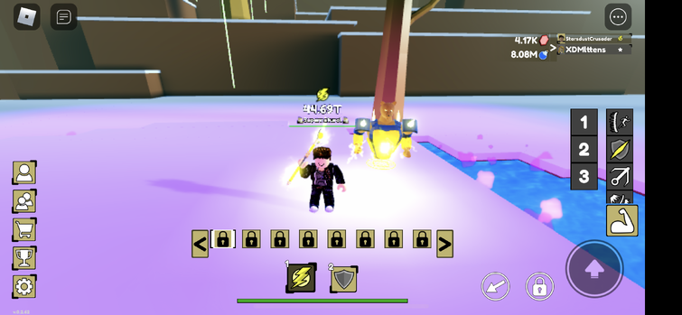 I got lightning on mobile without auto clicker and robux