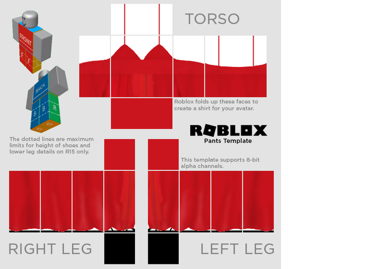 Roblox Shirt and Pants Template Guide [+ Transparent Version] : r