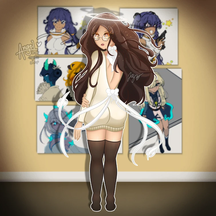 Drew an Artist in backless sweater (art) | Fandom