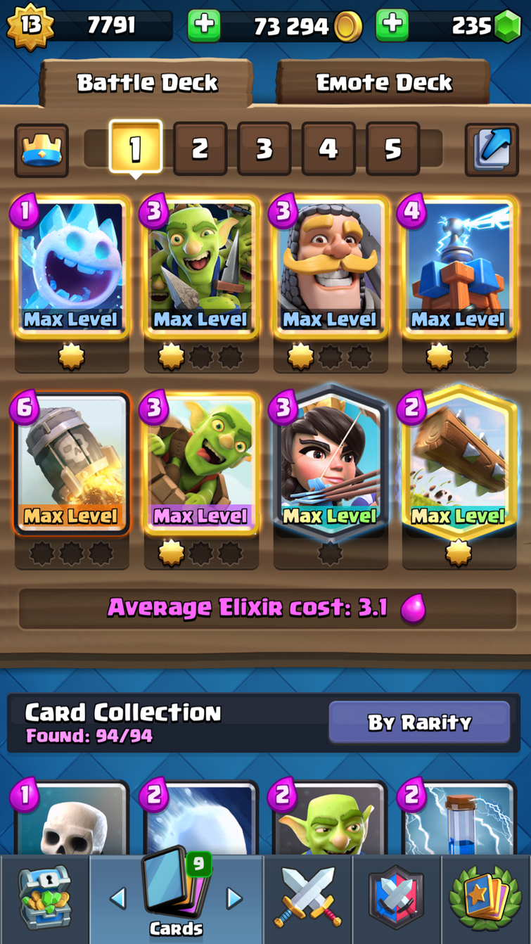 I'm in arena 4 and i'm wondering if there's any advice i could get for my  deck or low level starts.