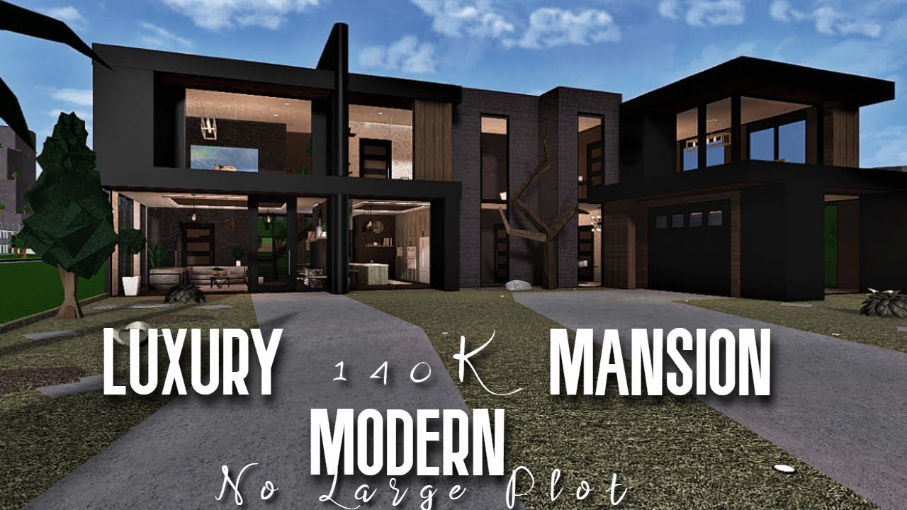 35k MODERN MANSION  bloxburg house build *WITH VOICE* 