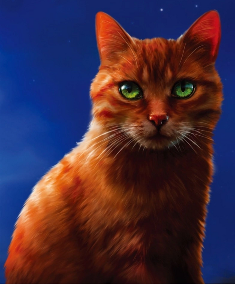 Firestar Cat Warrior Cats Hyper Realistic · Creative Fabrica