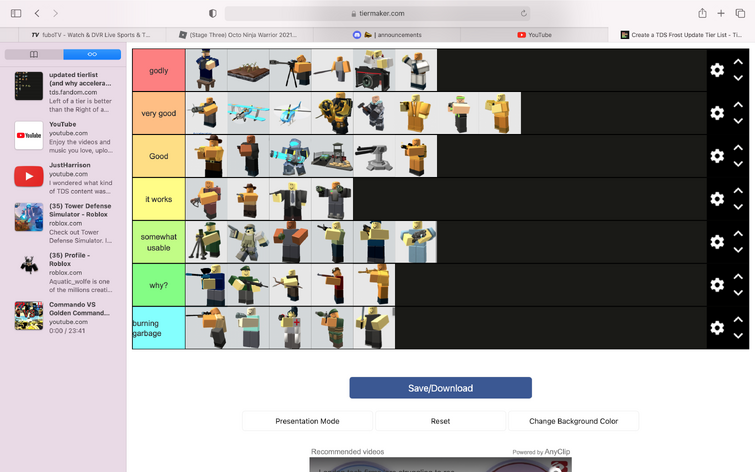 My Tier List (up for changes)