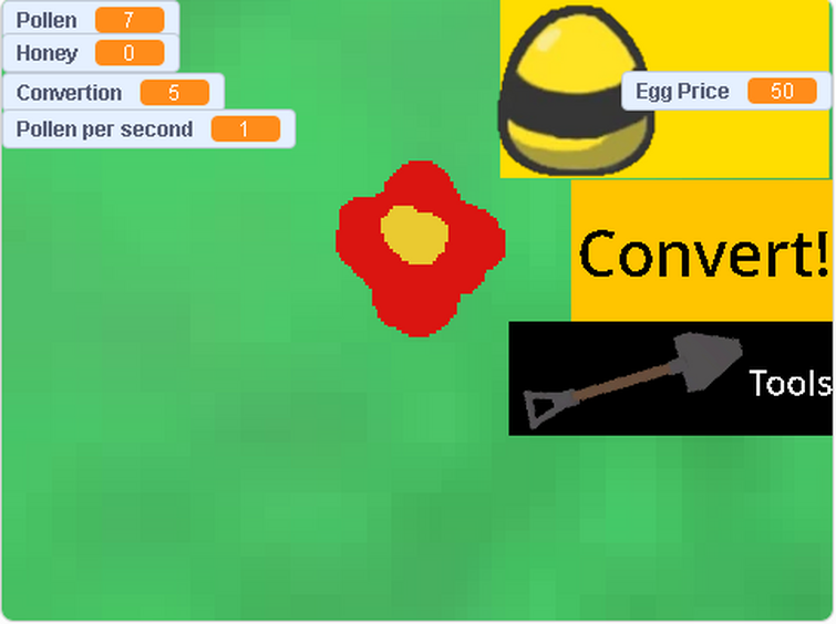 Try out my scratch clicker game, its bee swarm related! It's in beta 0.85!