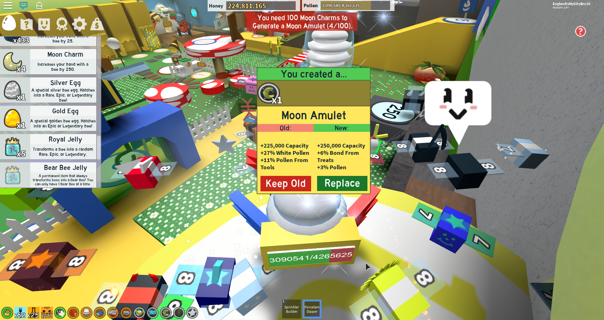 Bee Swarm Simulator Wiki Moon Amulet