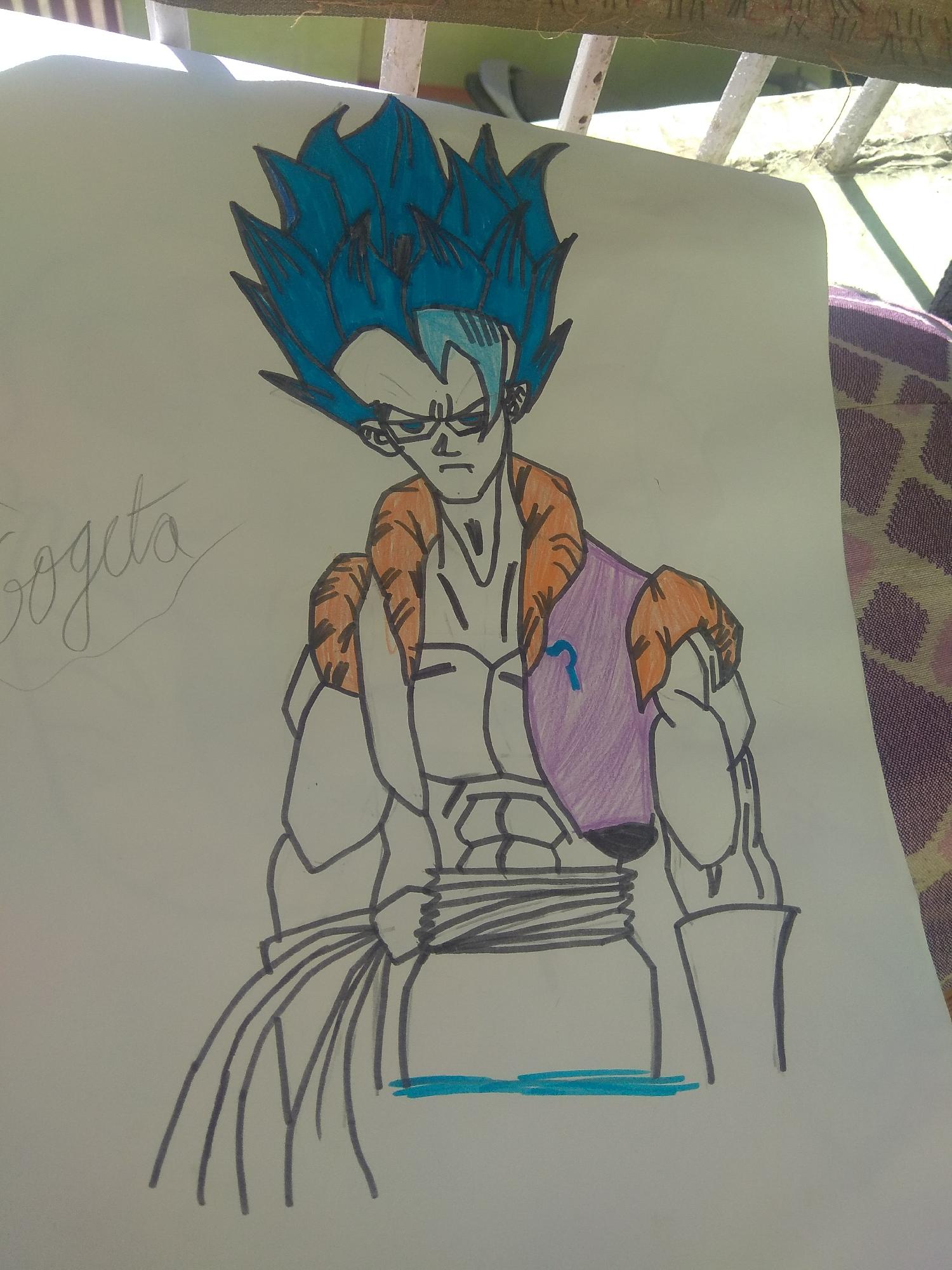 gogeta vs broly drawings